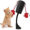 1×Paw Punch Cat Boxing Toy Cat Punching Bag with Boxing Gloves-Interactive Exercise Toy Indoor Play Durable Suction Cup Activity